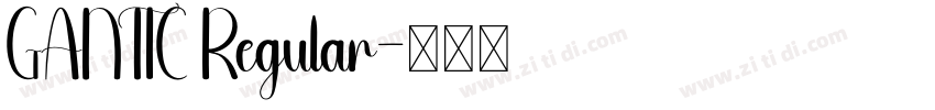 GANTIC Regular字体转换